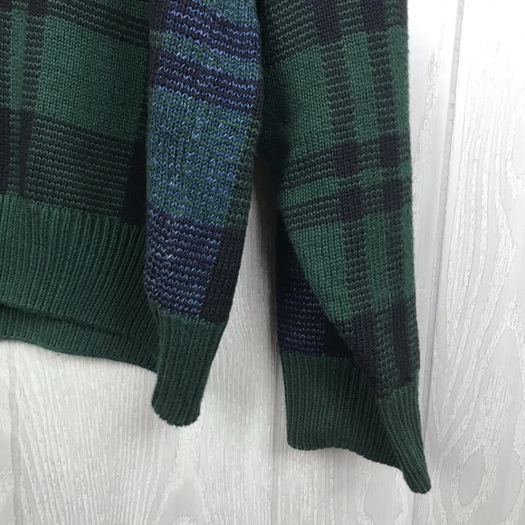 Vintage Nautica classic green and blue plaid sweater 90’s - Picture 2 of 5